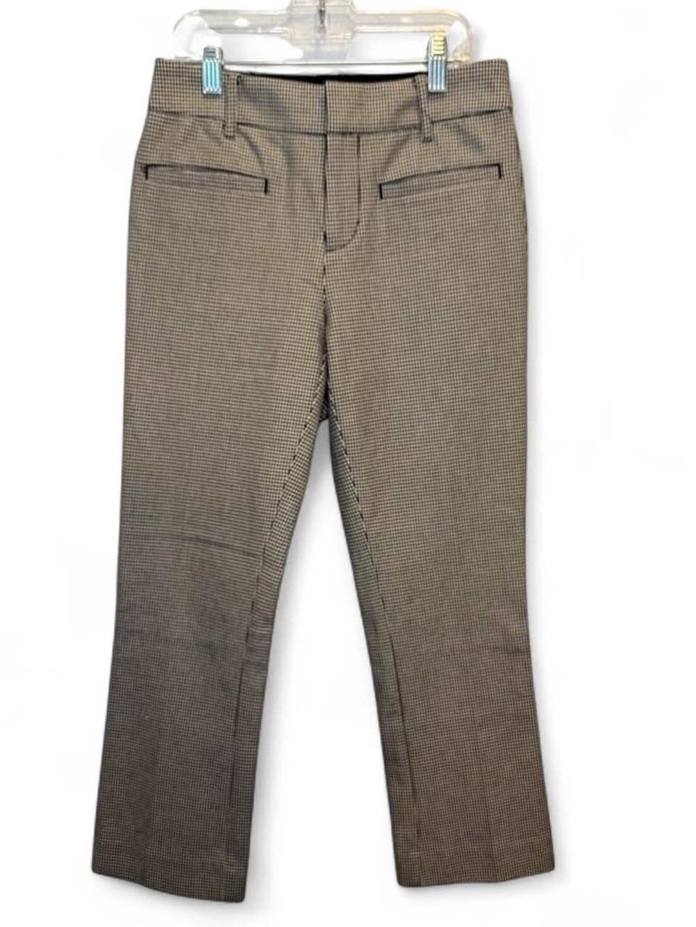 Anthropologie Essential Slim Trousers Houndstooth 00P Minimalist Business Casual